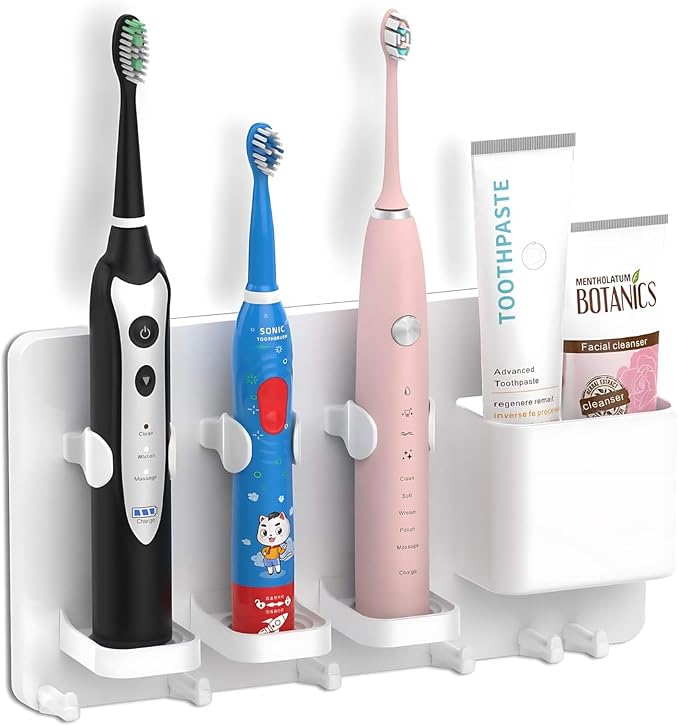 simpletome Adhesive Electric Toothbrush Holder Wall Mounted | no drilling by simpletome