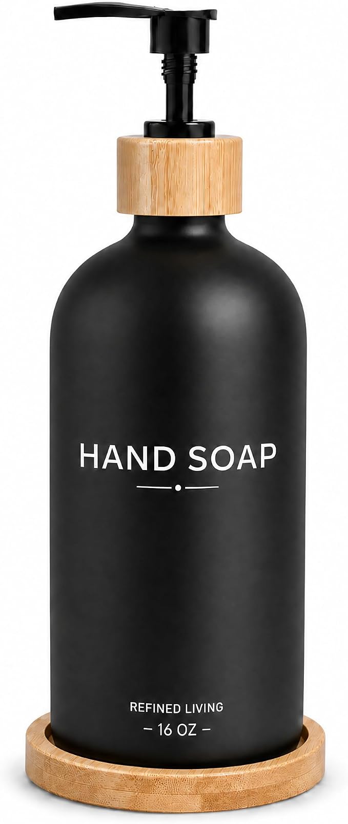 Dish Soap Dispenser, 16OZ Glass Kitchen Soap Dispenser by INFF