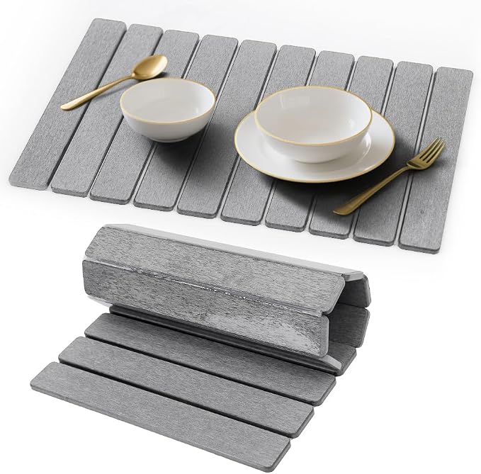 Stone Drying Mat for Kitchen Counter, Quick Diatomaceous Earth Mats for Dishes by Unknown