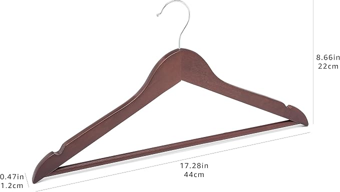Amazon Basics Durable Wooden Suit Clothes Hangers - Image 8