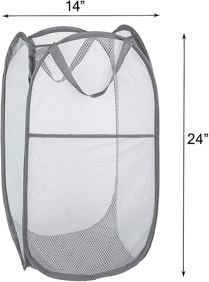 Mesh Pop up Laundry Hamper, Collapsible - Image 3