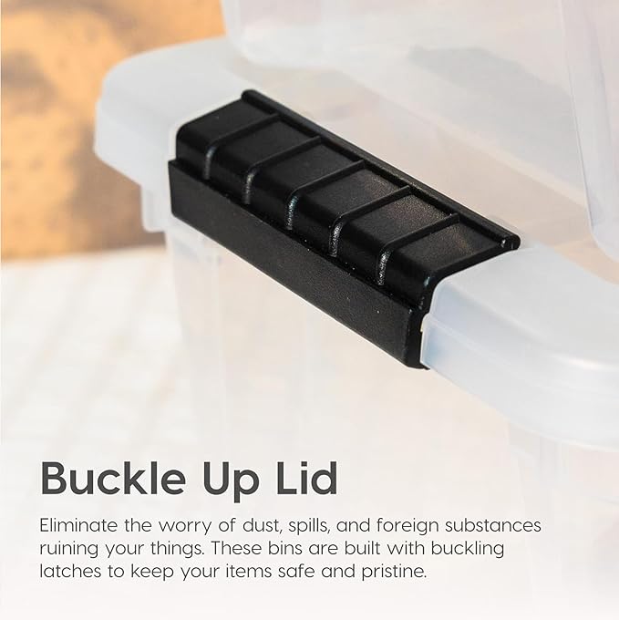 IRIS USA 4-Pack 32 Quart Storage Bins - Image 6