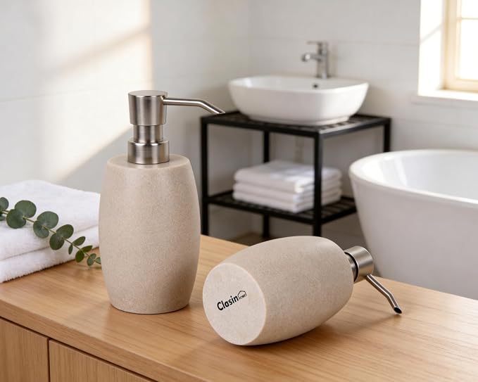Clasin Home Sandstone Textured Resin Soap Dispenser - Image 7