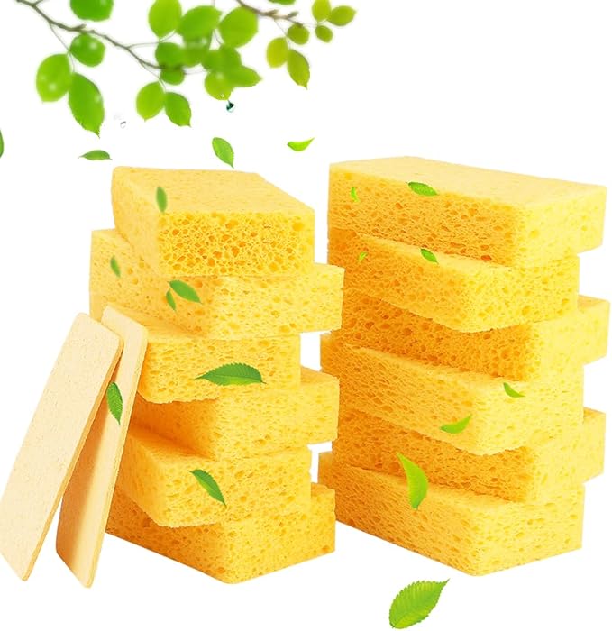 METUUTER Kitchen Sponges 12 Pack Natural Cellulose by METUUTER