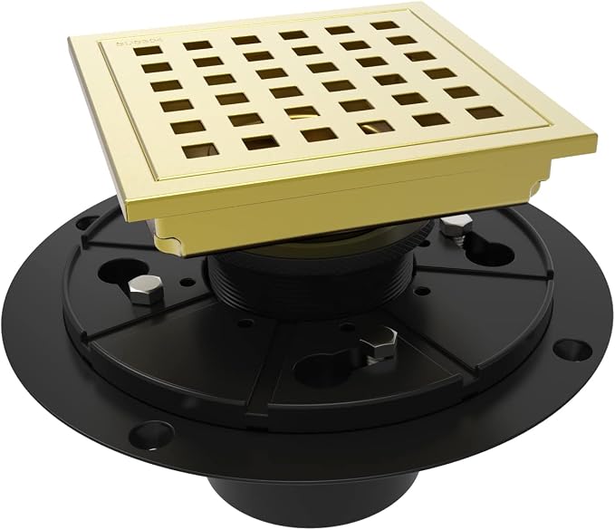 4 Inch Square Shower Floor Drain by WEBANG