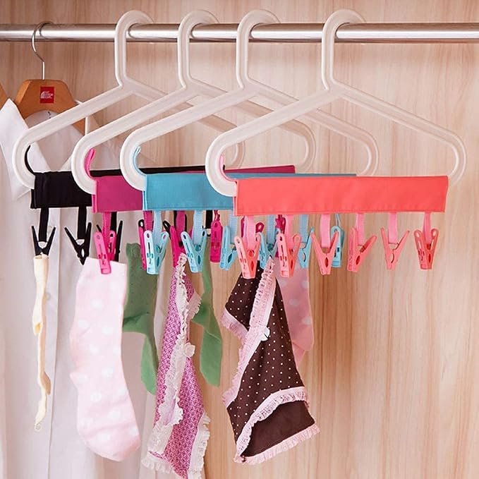 TamBee Portable Hanger Clips Travel Clothesline Travel Hangers Towel Drying - Image 9