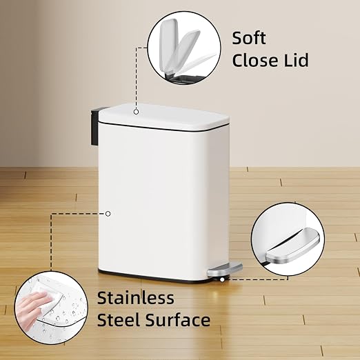 KSSKSS Small Bathroom Trash Can - Image 4
