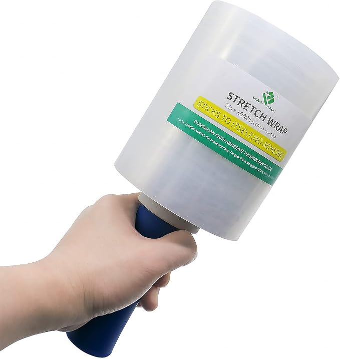 BOMEI PACK Clear Industrial Stretch Wrap Film 5" x 1000ft 2 Pack - Image 9