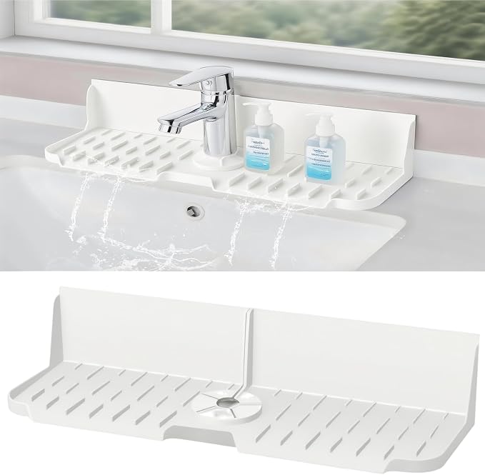 Silicone Kitchen Countertop & Sink Splash Guard, Silicone Sink Faucet Drying Mat by Unknown
