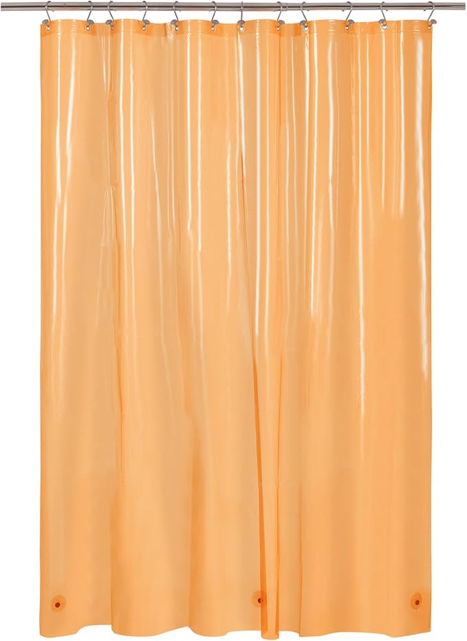 Barossa Design Clear Orange Long Shower Curtain Liner 72x78 - Image 8