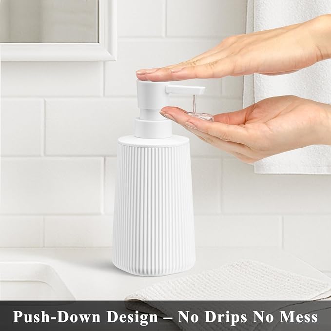 White 2 Pack Hand Soap Dispensers Set | - Image 2