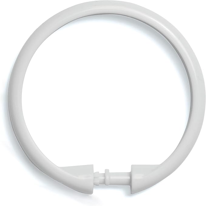 Kenney KN61217 Rust-Proof Smooth Plastic Shower Curtain Rings by Kenney