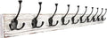 IBosins Vintage White Wall Mounted Coat Rack, Wooden Coat Hanger Wall Mount by IBosins