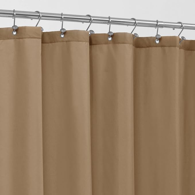 ALYVIA SPRING Stall Waterproof Fabric Shower Curtain or Liner Coffee by ALYVIASPRING