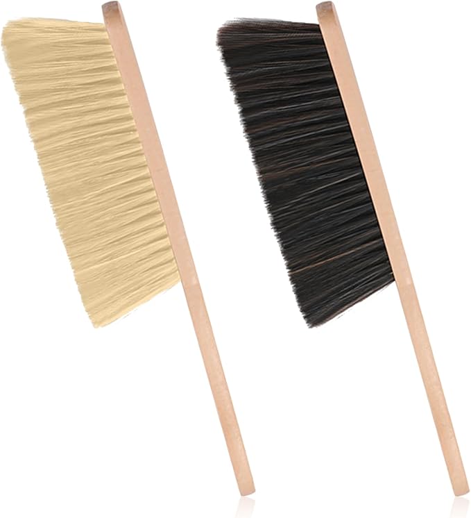 2 Pieces Wooden Dust Brush Hand Broom, Bench Brushes by Unknown
