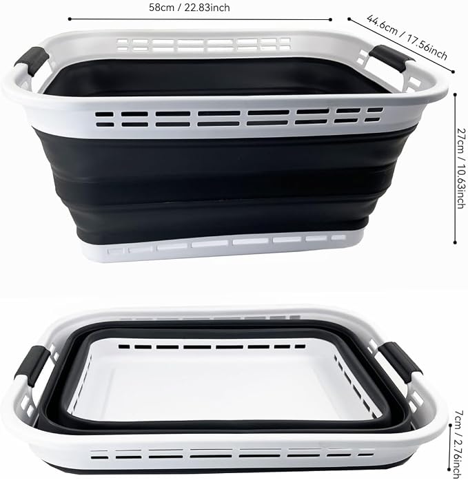 SAMMART 42L Collapsible Plastic Laundry Basket - Image 3