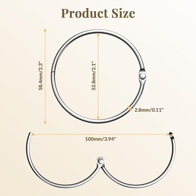 Bathway Shower Curtain Rings, Bathway Shower Curtain Hooks Anti-Drop Shower - Image 5
