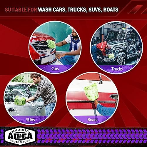AIDEA Car Wash Mitt Microfiber, Car Wash Brush, 7.12''X10.14'' - Image 7