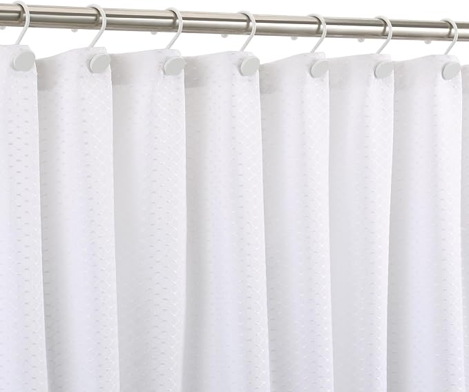 CHICTIE White Shower Curtain Hooks, Rustproof Shower Curtain Rings - Image 4