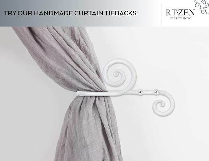 RTZEN Metal Curtain Tiebacks, Drapery Holders - Image 6