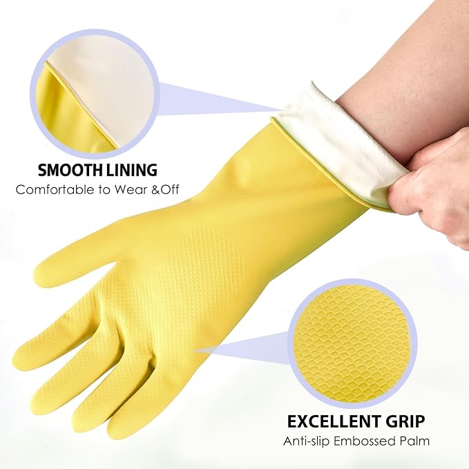 Rubber Kitchen Dishwashing Gloves - Image 2