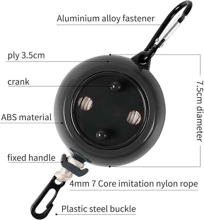 Portable Travel Clothesline Cord, Adjustable 33ft Camping Clothes line - Image 6