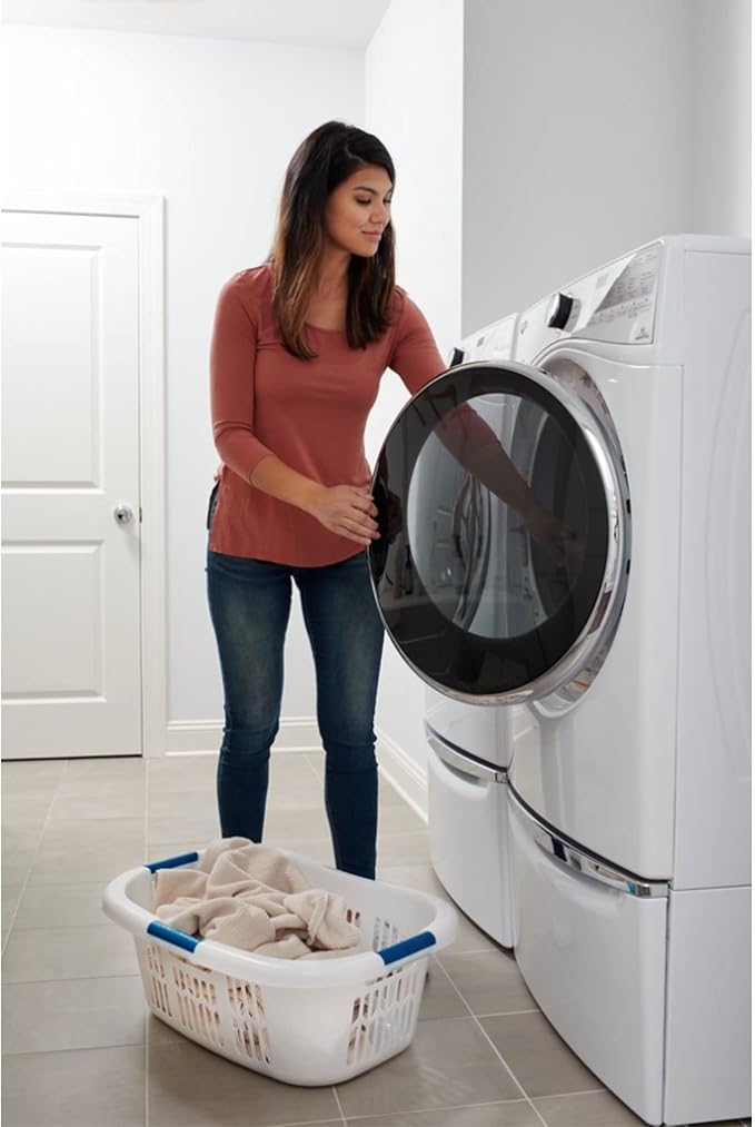 Rubbermaid 4 Pack Small Laundry Basket, 2.1 Bushel Bedroom Hamper, Hip-Hugger - Image 9