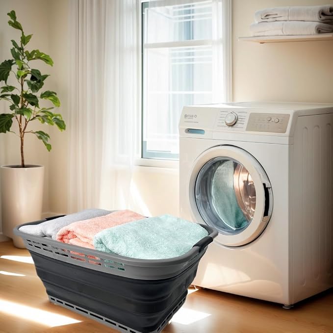 SAMMART 42L Collapsible Plastic Laundry Basket - Image 5