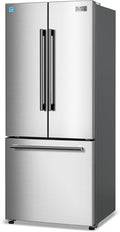 BLACK+DECKER 16 Cu. Ft. French Door Refrigerator with Built-in Ice Maker, Full Size Refrigerator with Bottom Mount Freezer Drawer, Frost Free, ENERGY STAR certified, BRF1600GIMS, Stainless Look