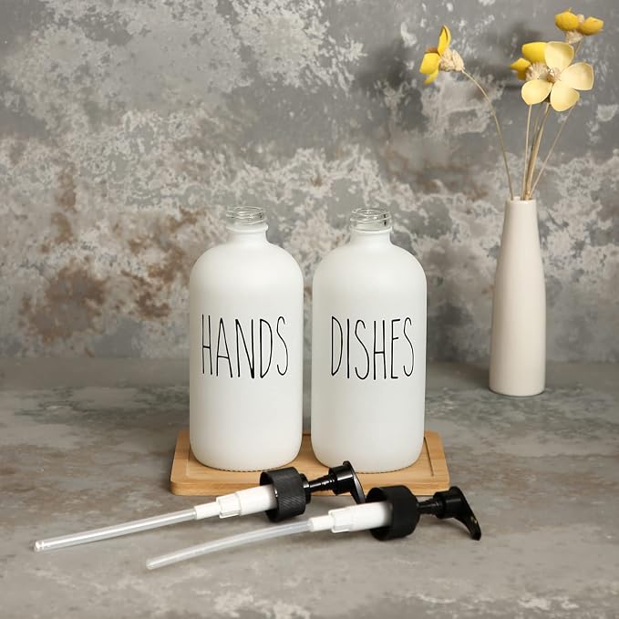 MOMEEMO Soap Dispenser Set 2 Pack, Contains Dish and Hand Soap Dispenser. | - Image 5
