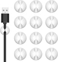 12PCS White Adhesive Cable Clips Cord Organizer by Flezoo