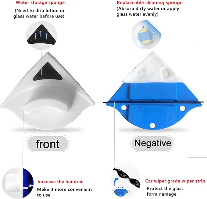Magnetic Window Cleaner Tool Glass Wiper, Double Sided Window Cleaner Windows - Image 4