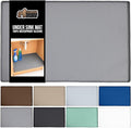 GORILLA GRIP Waterproof Silicone Under Sink Mat with Raised Lip for Kitchen and Bathroom, 31 x 22 in, Cabinet Shelf Liner Stay in Place Mats Dishwasher Safe Drawer Liner, Organizer Tray, Gray