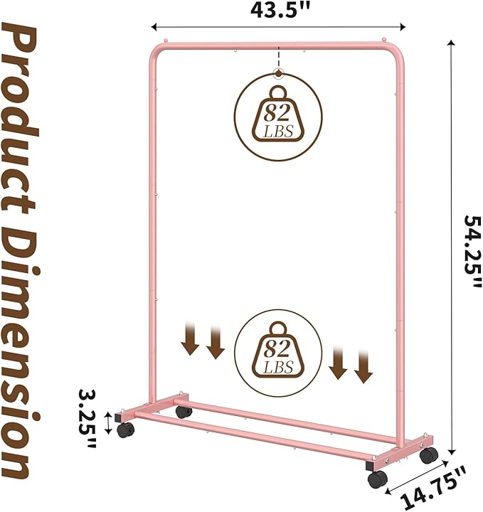 Simple Trending Clothes Clothing Garment Rack, Clothes Organizer, 360° Lockable - Image 7