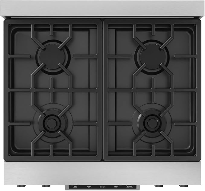 Gordon Ramsay by THOR Kitchen 30 Inch Professional Liquid Propane Range with Tilt Panel Touch Control in Stainless Steel/Black