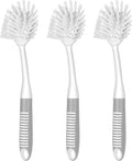 SetSail Dish Brush with Handle, 3 Pack Stiff Bristles Dish Scrubber, Non-Slip by SetSail