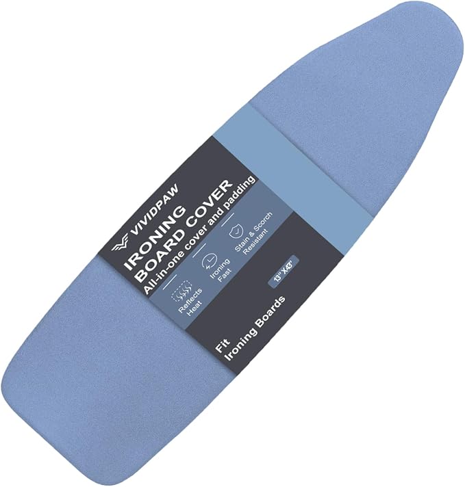 VividPaw Ironing Board Cover and Pad Small Size 13x43, Thick Padding by VividPaw