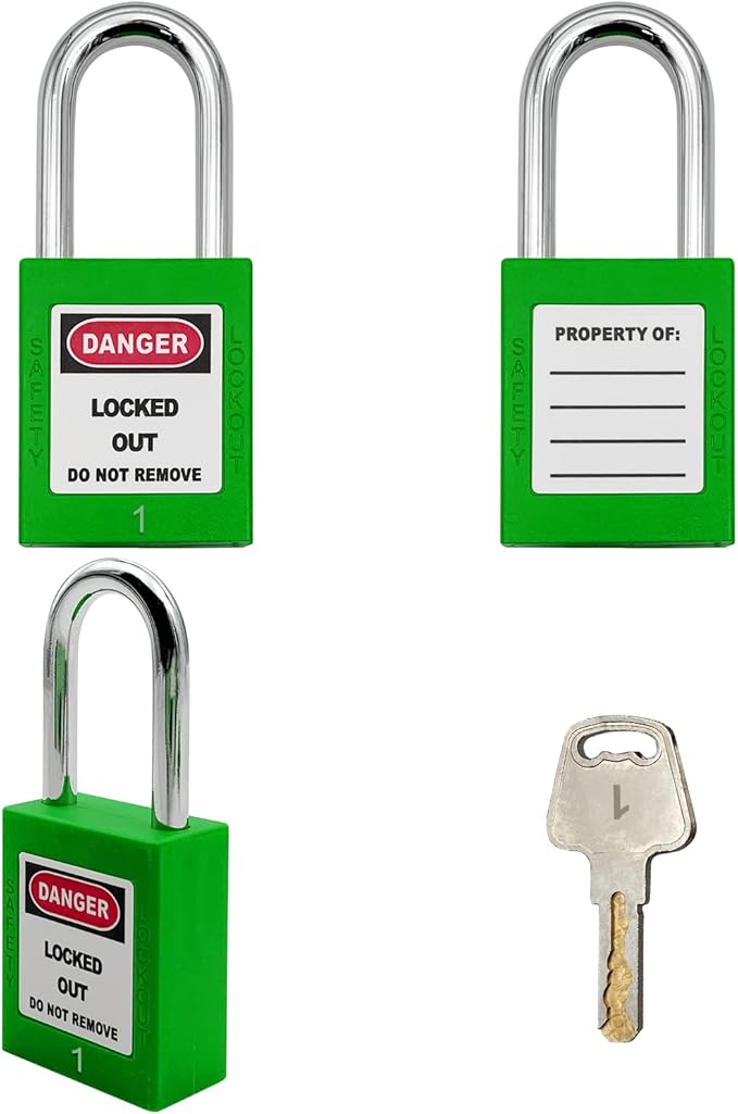 Lockout Tagout Locks, Safety Padlocks, Loto Keyed Differently Lock Out Tag Out Device Plastic with Lockout TagOut Tags