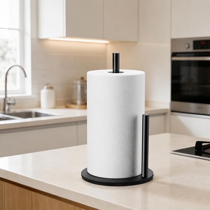 Paper Towel Holder Countertop, Weighted Base Stainless Steel - Image 7