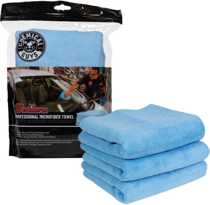 Chemical Guys MICBLUE03 Workhorse Professional Microfiber Towel by ChemicalGuys