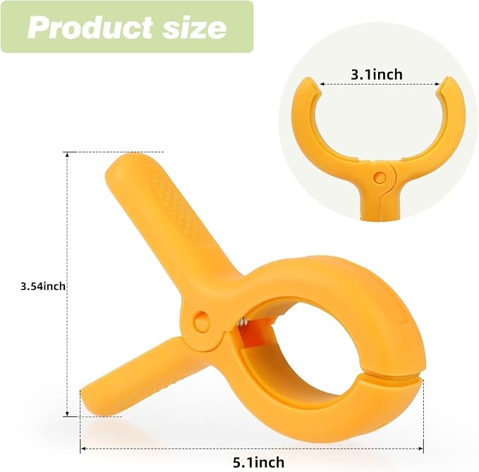 Extra Large Beach Towel Clips for Beach Chairs Cruise Clothespins | 5.1 Inch - Image 4