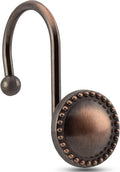 Shower Curtain Hooks, Rust-Resistant Decorative Rings, Bronze | Heavy-Duty by Unknown
