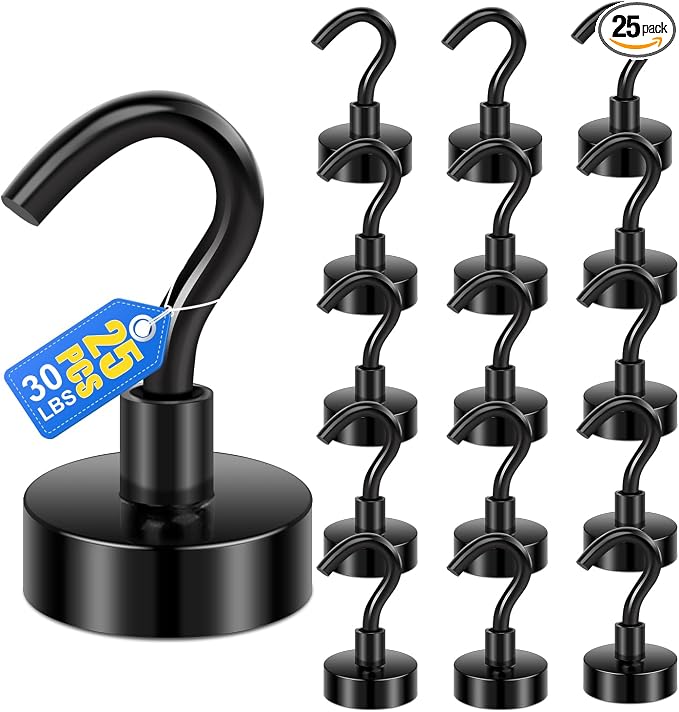 LOVIMAG Magnetic Hooks for Cruise Essentials 2026 Cabins Door 25 Pack-30LBS by LOVIMAG