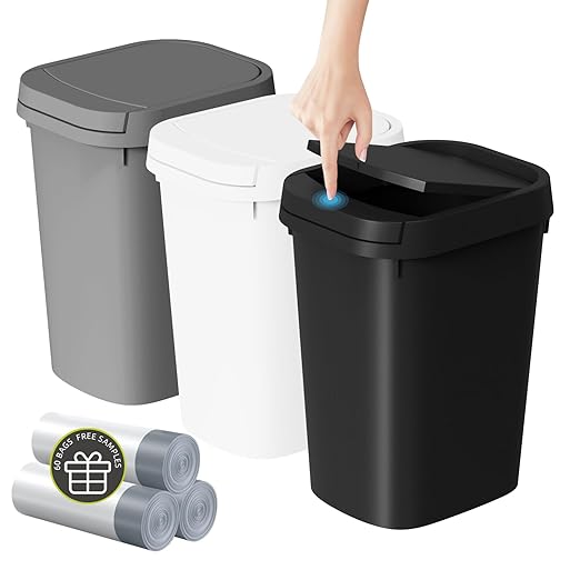 KSSKSS 3 Pack Bathroom Small Trash Can by ksskss