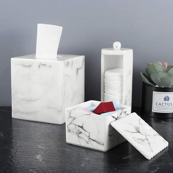 Luxspire Cotton Swab Box, Single Compartment Canister - Image 7