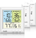Wireless Freezer Thermometer with Alarm Refrigerator Thermometer, Fridge Freezer Alarm Thermometer Digital with 3 Adjustable Backlight and 330FT Remote Range for Kitchen Home Restaurant