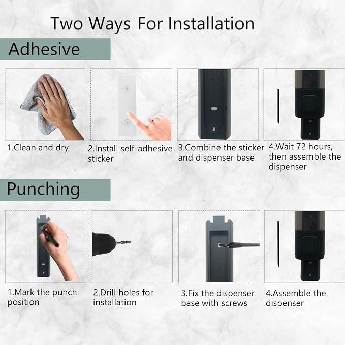 10oz/300ml Single Manual Wall Mounted Soap Dispenser - Image 3