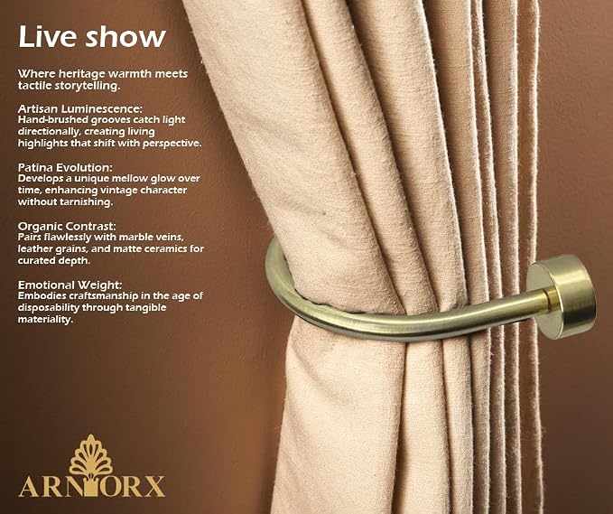 Quality Curtain Holdbacks, Solid Steel Curtain Holdback - Image 2