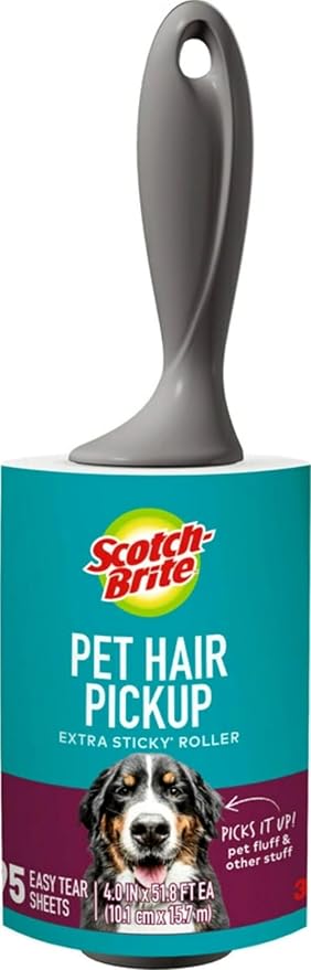 Scotch-Brite Pet Hair Extra Sticky Lint Roller, 95 Sheets Total, 1 Pack | by Unknown