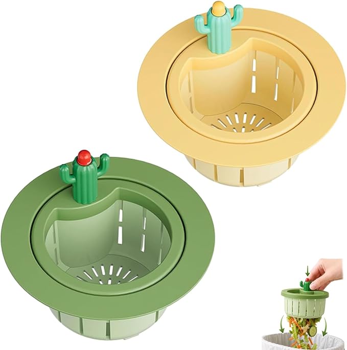 2PCS Cactus Kitchen Sink Drain Strainer, Cactus Sink Strainer Basket Fine Mesh by LEDeng